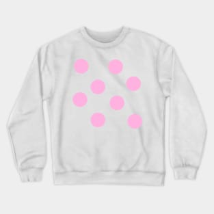 Pink on White Polka Dots Crewneck Sweatshirt